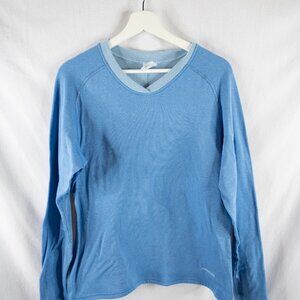 Patagonia Lightweight Capilene Thermal Shirt Womens L Blue Performance Baselayer